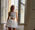 Haut dos nu en coton blanc