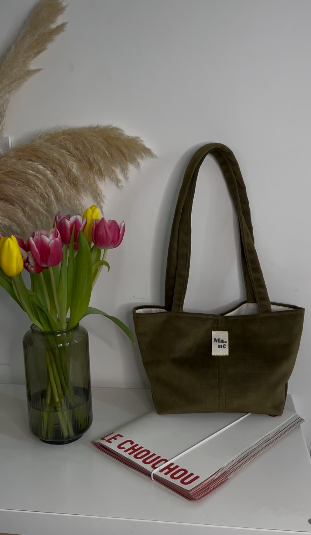 Sac à main - Velours Kaki