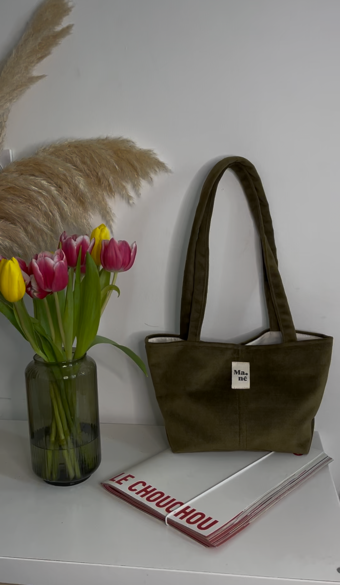 Sac à main - Velours Kaki