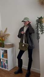 Sac à main - Velours Kaki