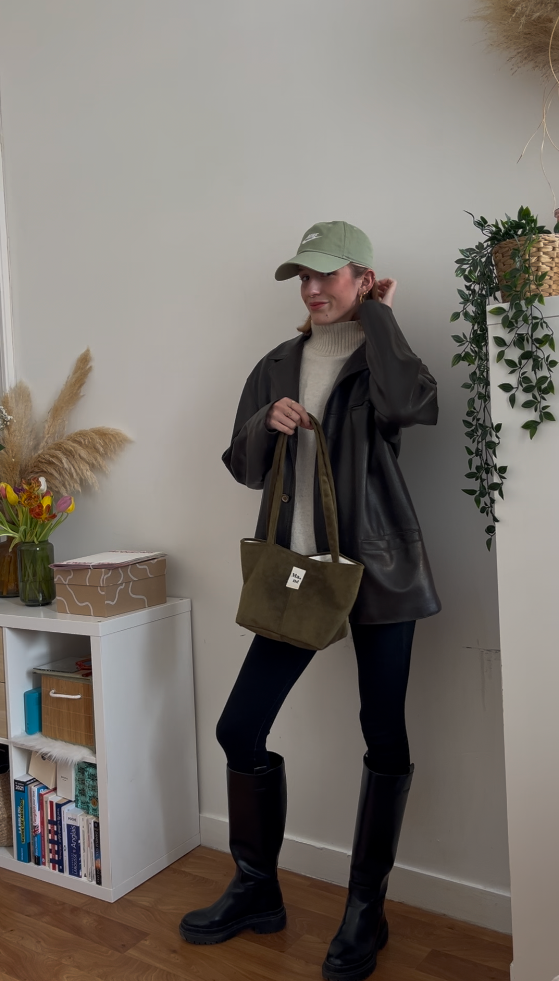 Sac à main - Velours Kaki