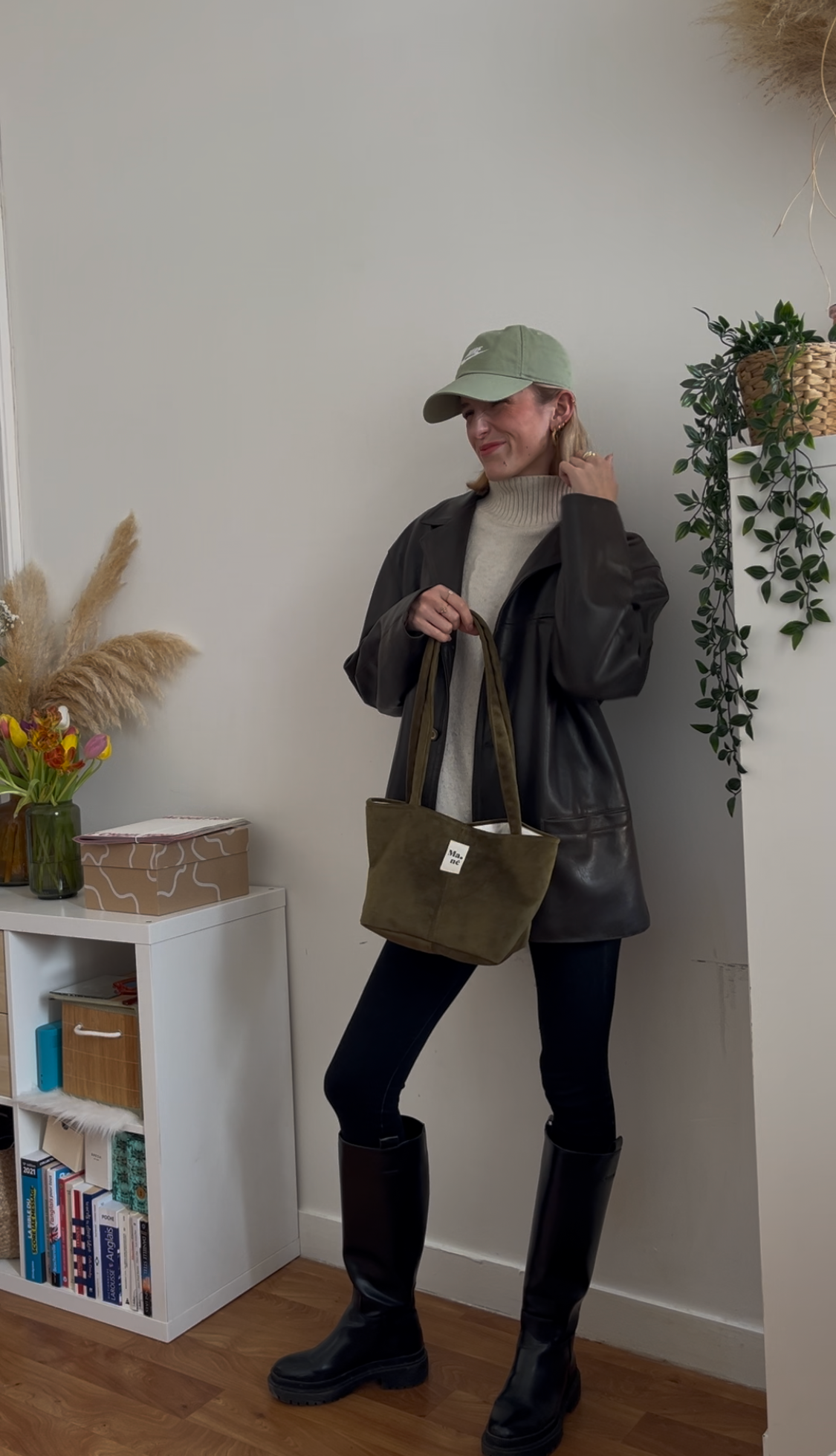Sac à main - Velours Kaki