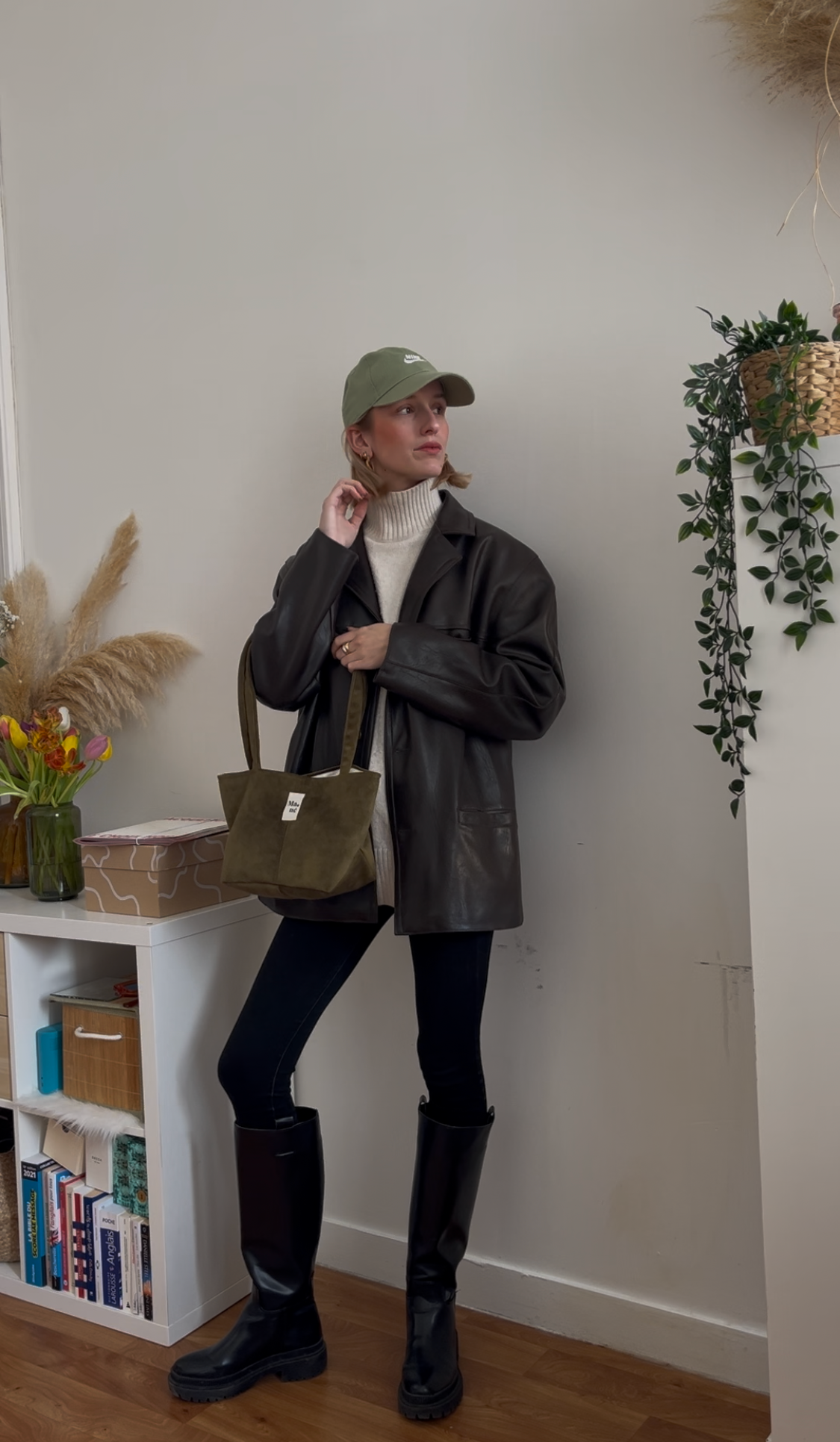 Sac à main - Velours Kaki